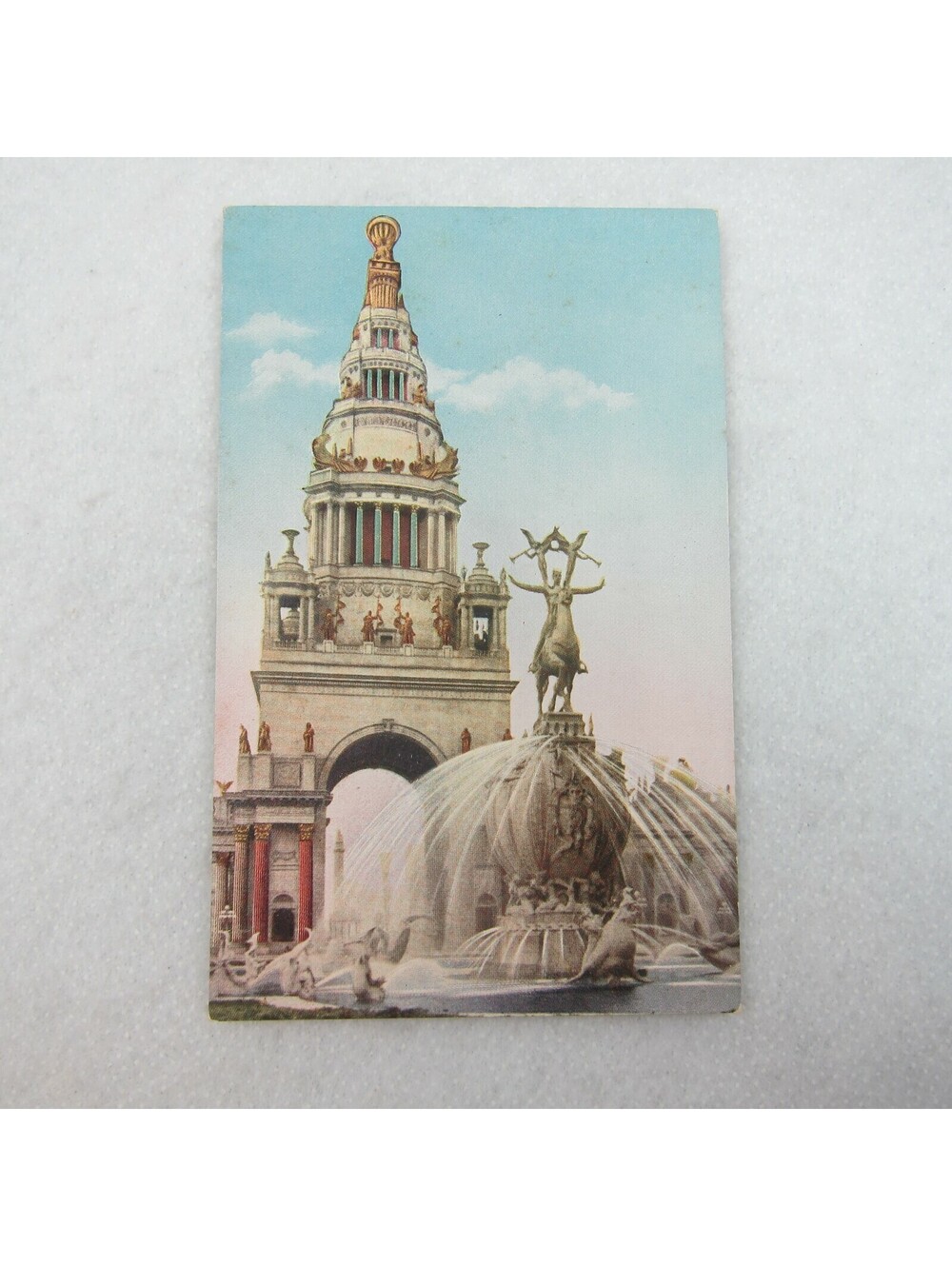 1915 San Francisco Worlds Fair PPIE Postcard Tower of Jewels Fountain of Energy